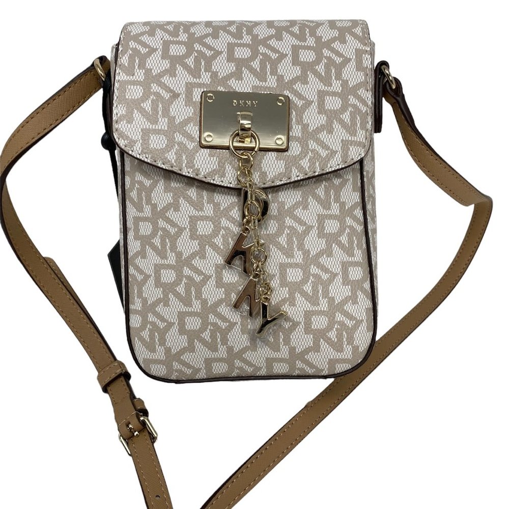 DKNY Phone Crossbody with All Over Logos - Picture 4 of 11